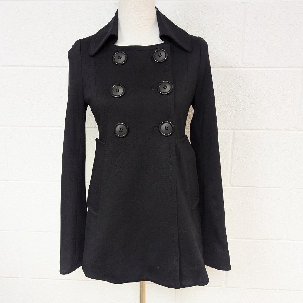 NWOT Bailey 44 Black Rayon Blend Double-Breasted Jacket, Small